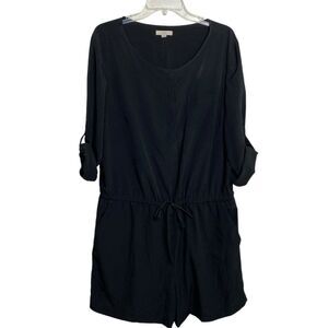 Loft 14 Romper with drawstring waist side pockets and hidden buttons up …
